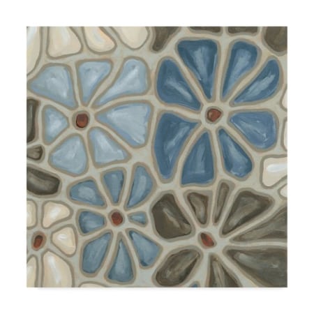 Karen Deans 'Tiled Petals I' Canvas Art,35x35